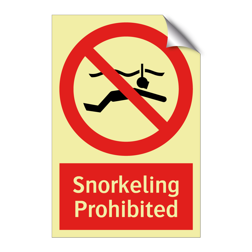 Snorkeling Prohibited