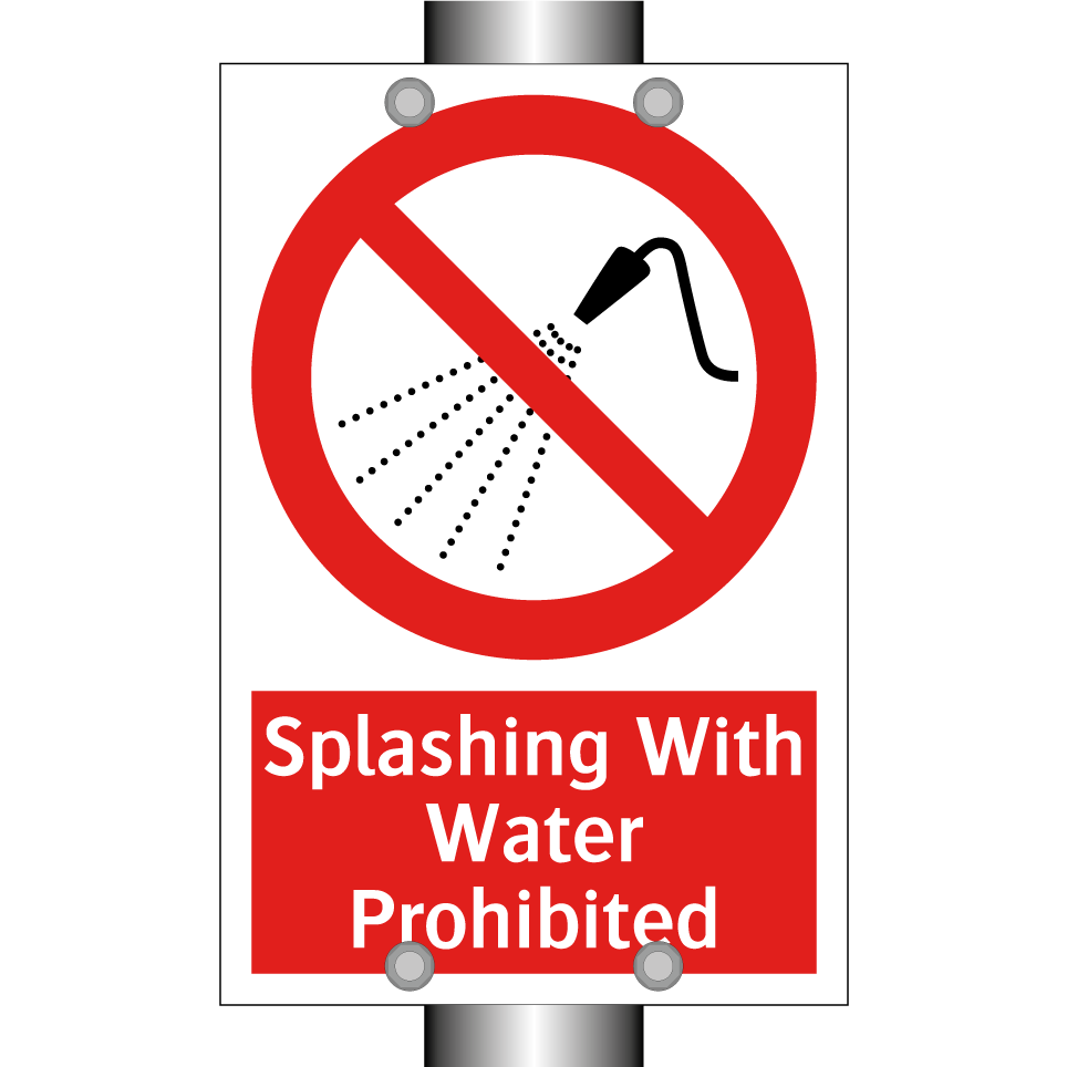 Splashing With Water Prohibited