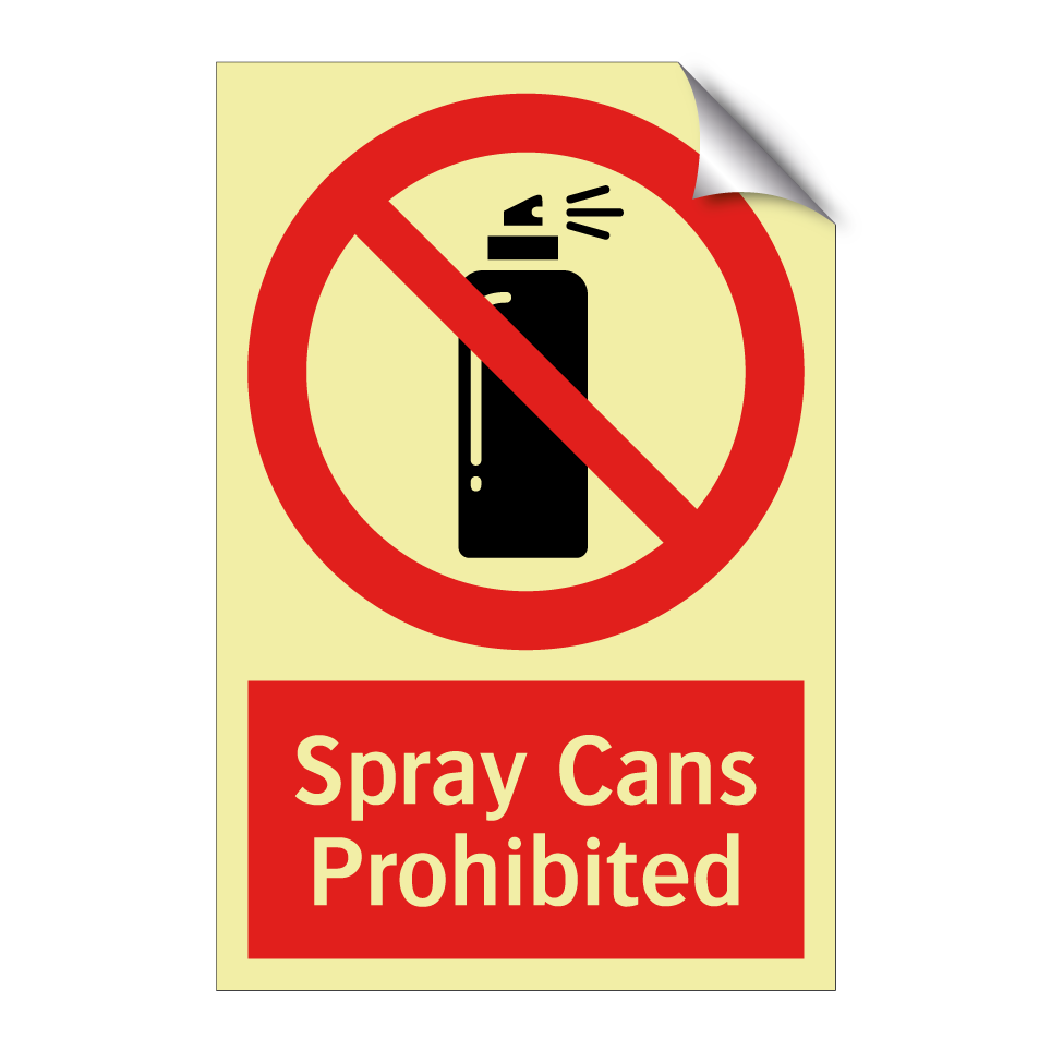 Spray Cans Prohibited