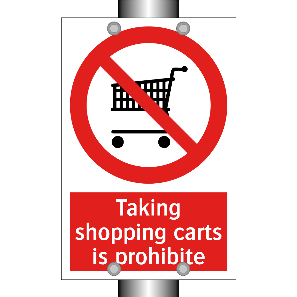 Taking shopping carts is prohibite