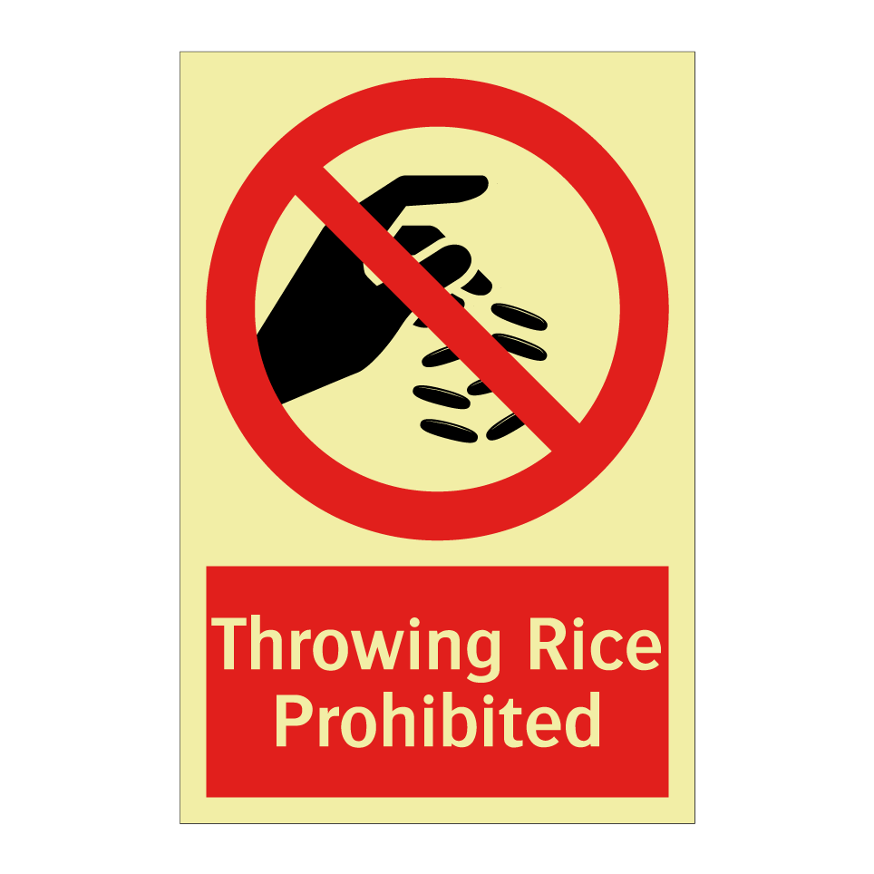 Throwing Rice Prohibited