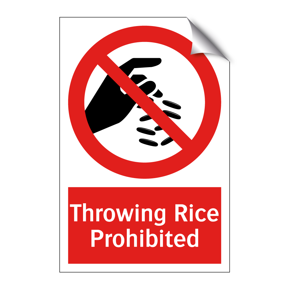 Throwing Rice Prohibited