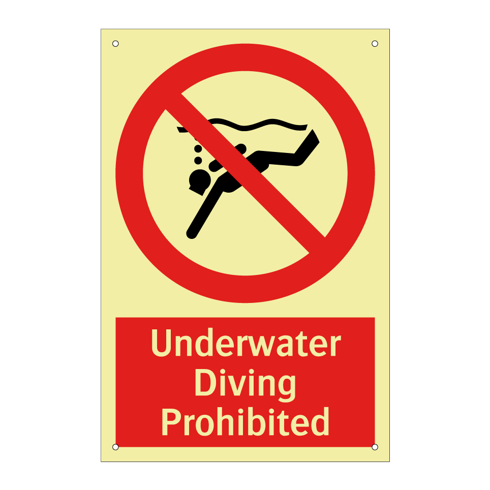 Underwater Diving Prohibited
