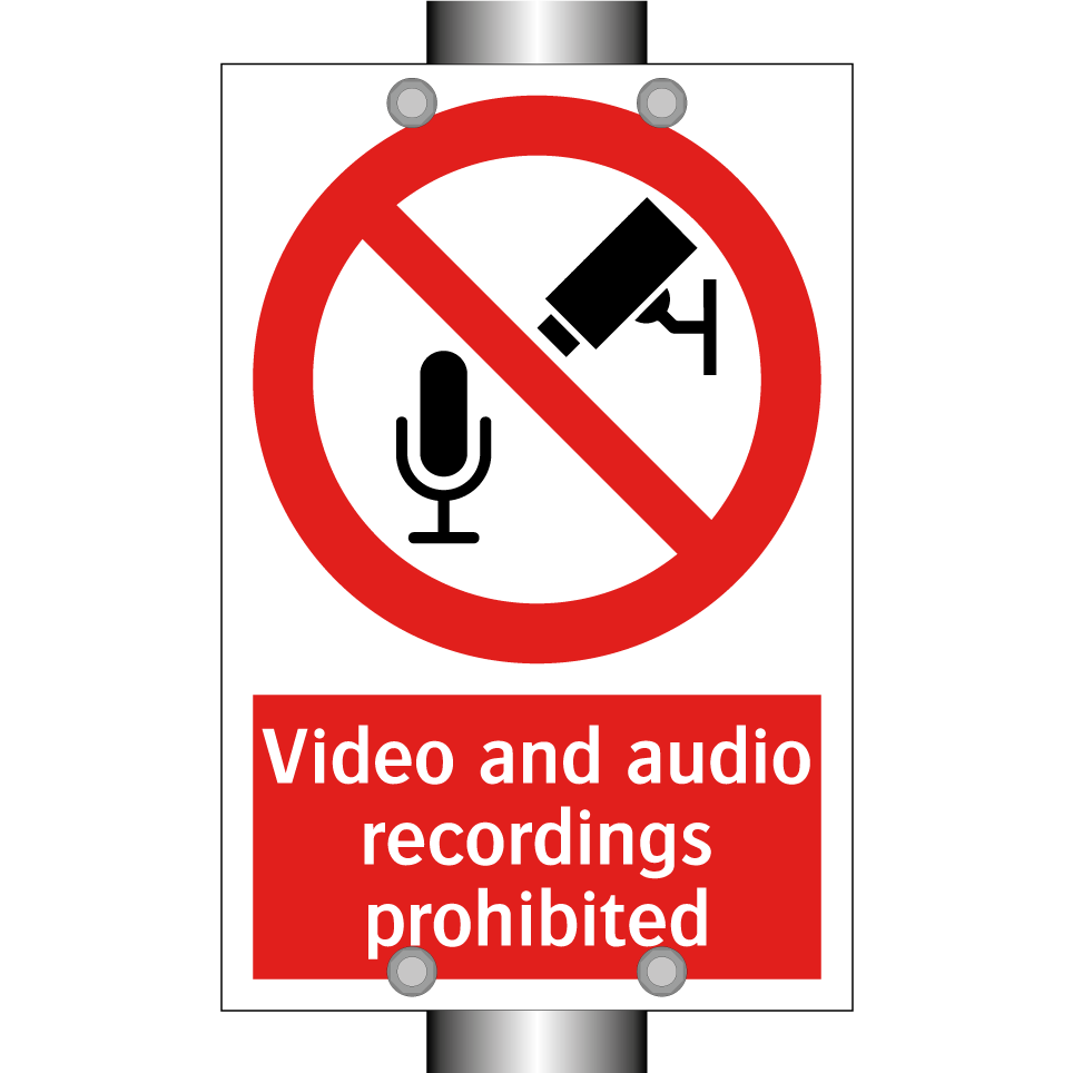 Video and audio recordings prohibited