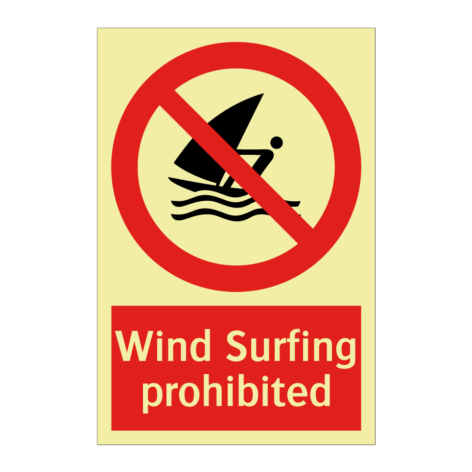 Wind Surfing prohibited