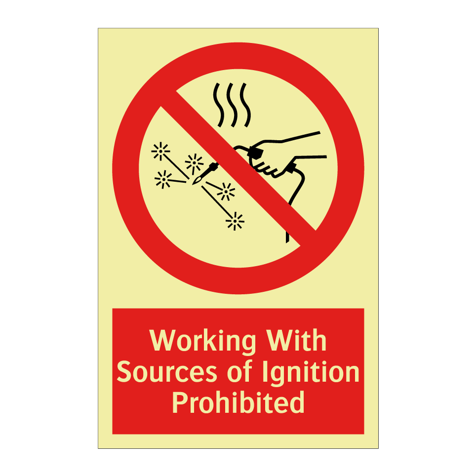 Working With Sources of Ignition Prohibited