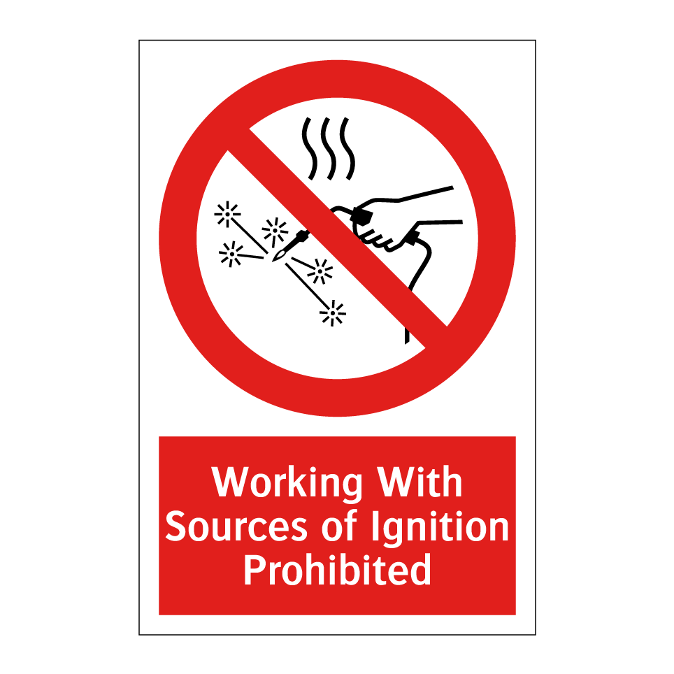 Working With Sources of Ignition Prohibited