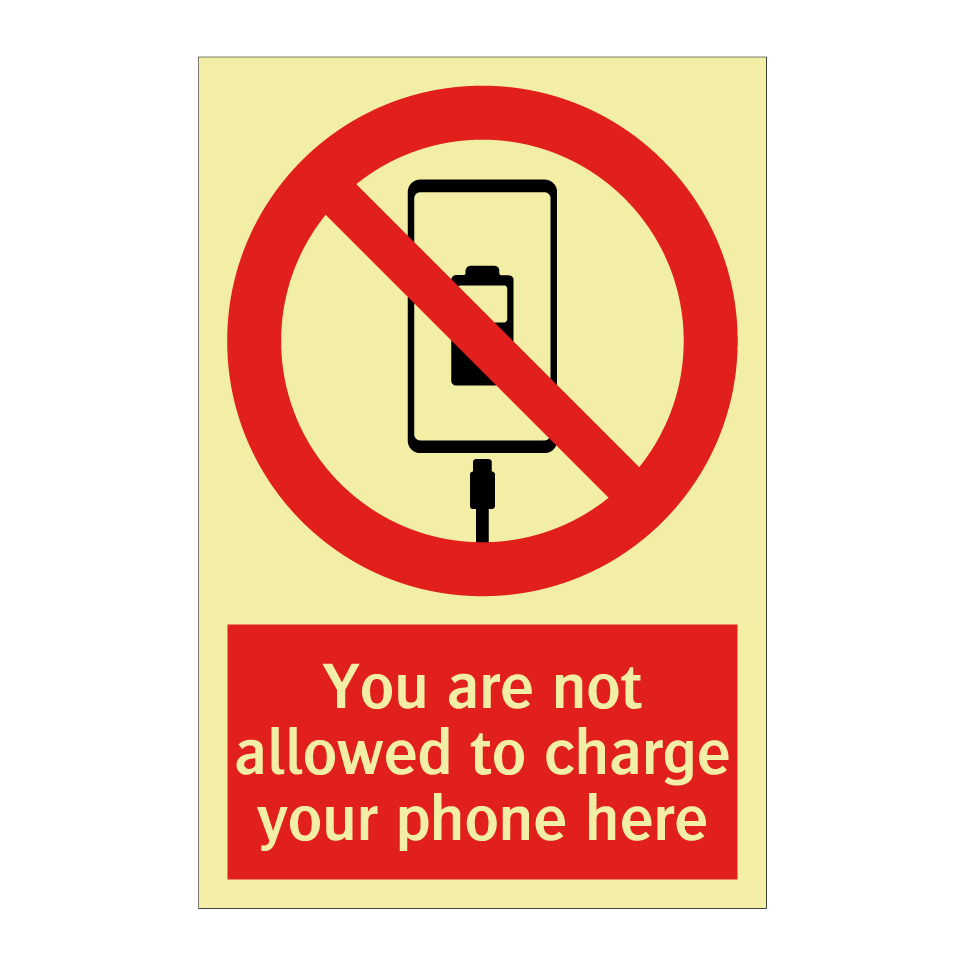 You are not allowed to charge your phone here