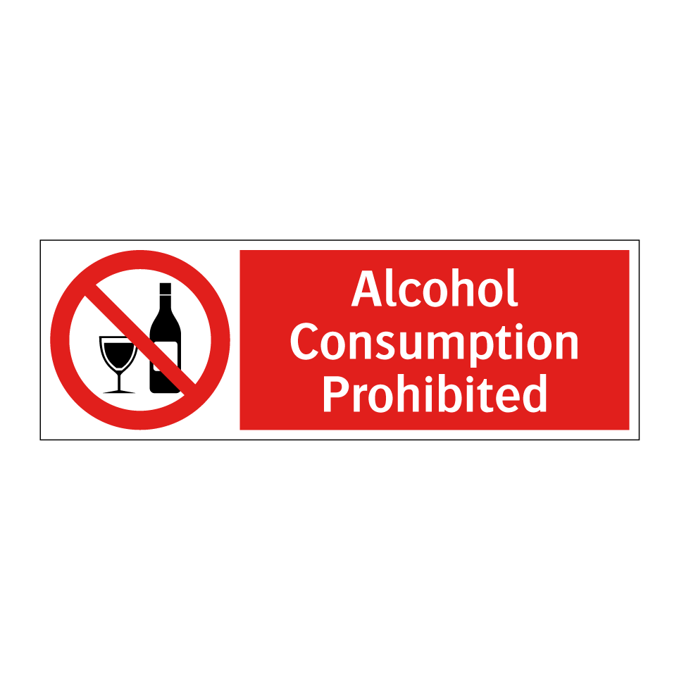 Alcohol Consumption Prohibited