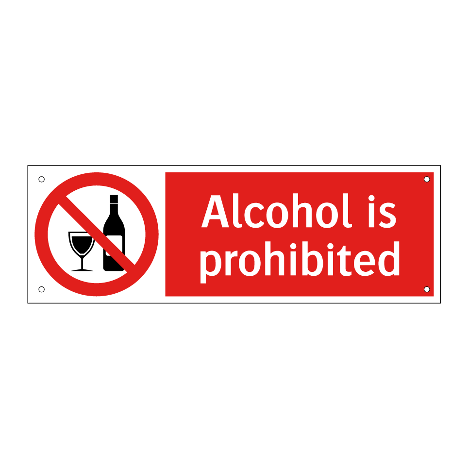 Alcohol is prohibited