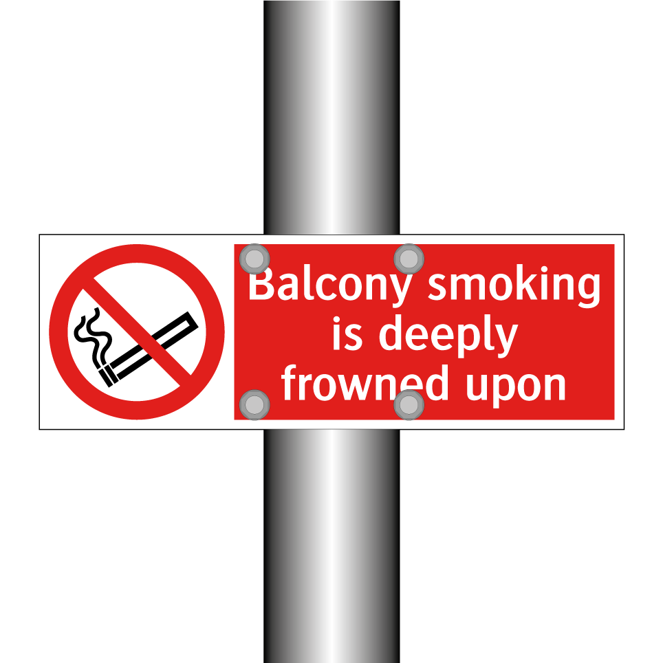 Balcony smoking is deeply frowned upon