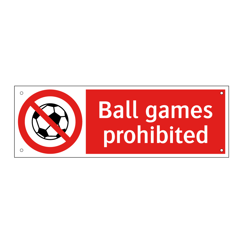 Ball games prohibited