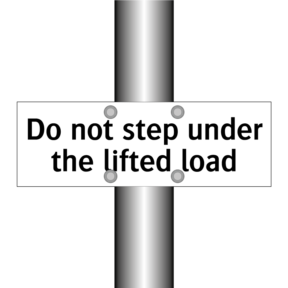 Do not step under the lifted load