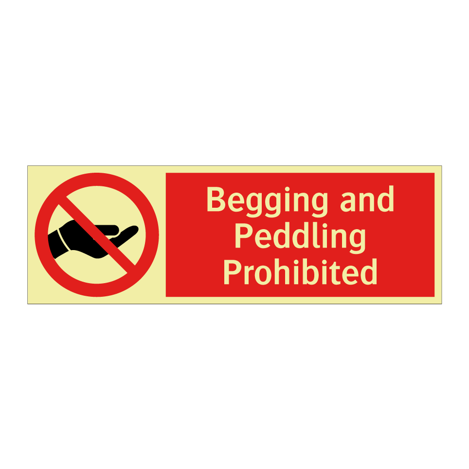 Begging and Peddling Prohibited
