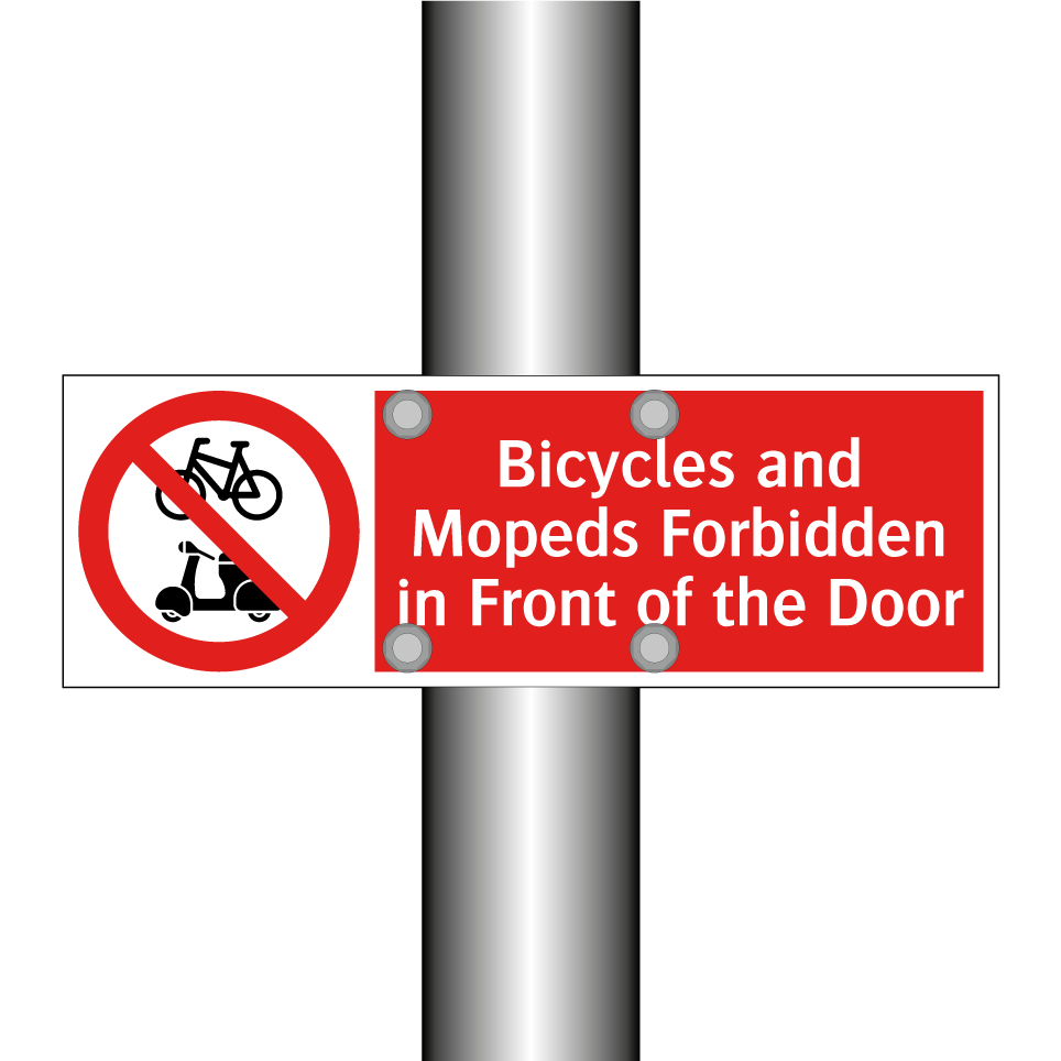 Bicycles and Mopeds Forbidden in Front of the Door