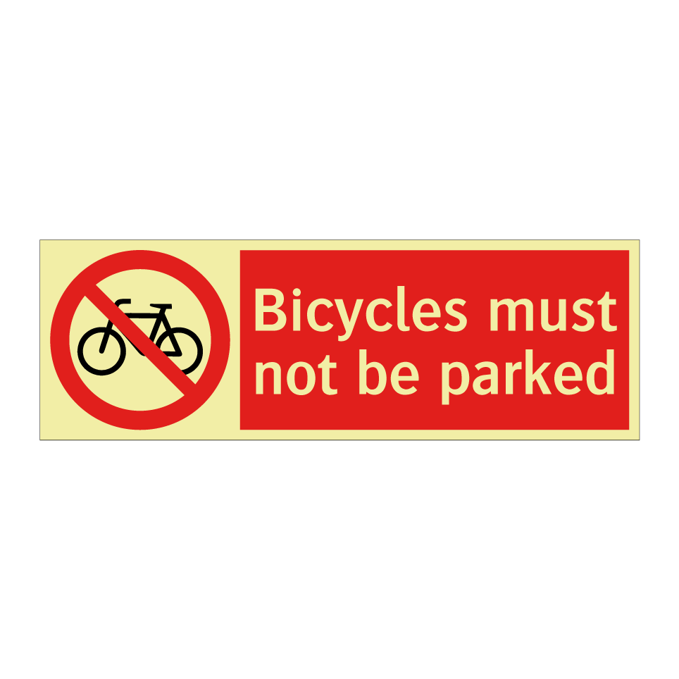 Bicycles must not be parked