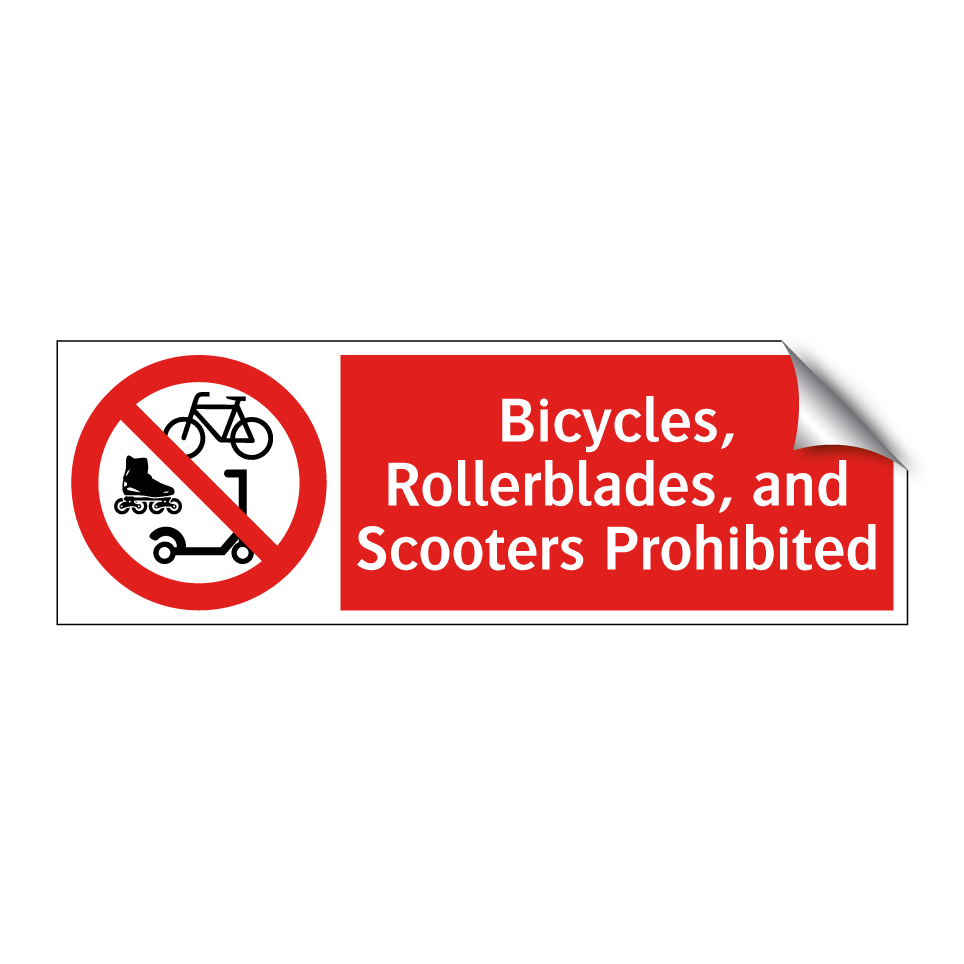 Bicycles, Rollerblades, and Scooters Prohibited