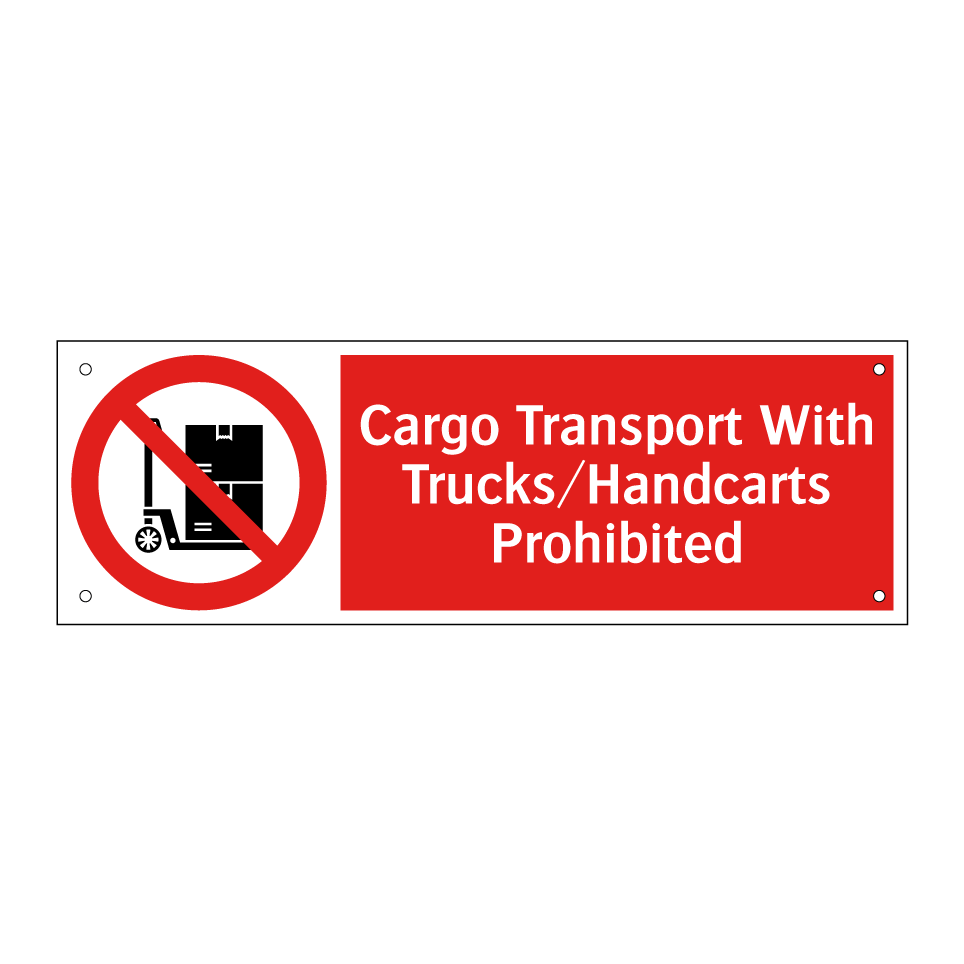 Cargo Transport With Trucks/Handcarts Prohibited