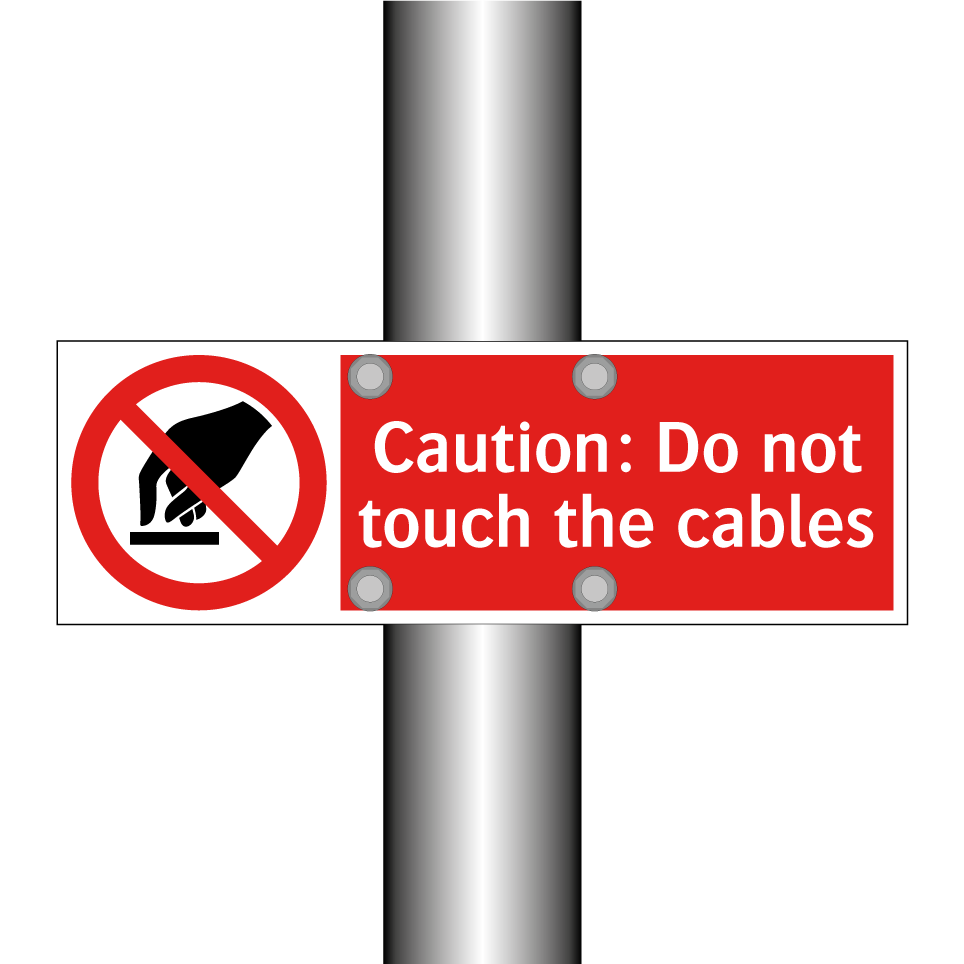 Caution: Do not touch the cables