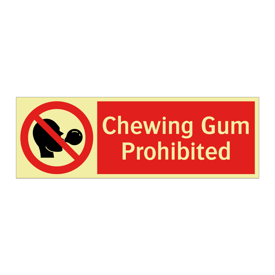 Chewing Gum Prohibited