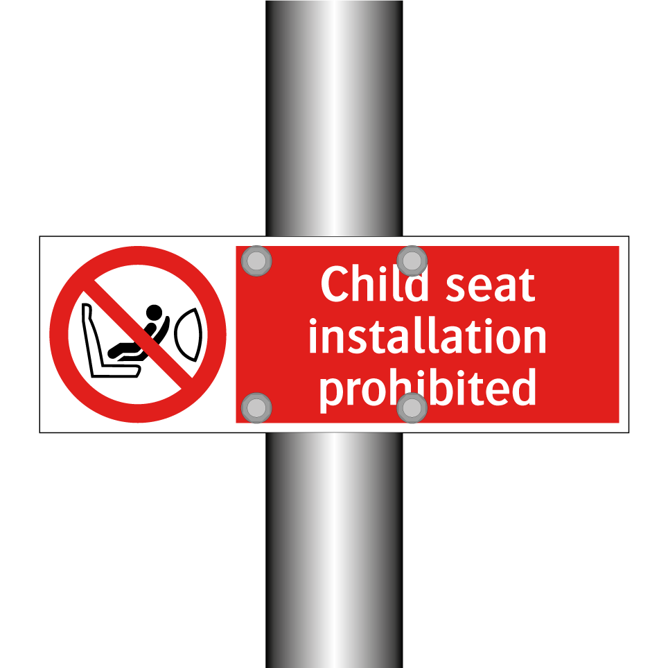 Child seat installation prohibited
