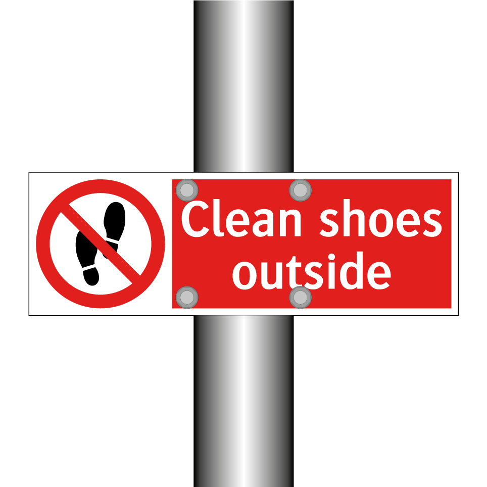 Clean shoes outside