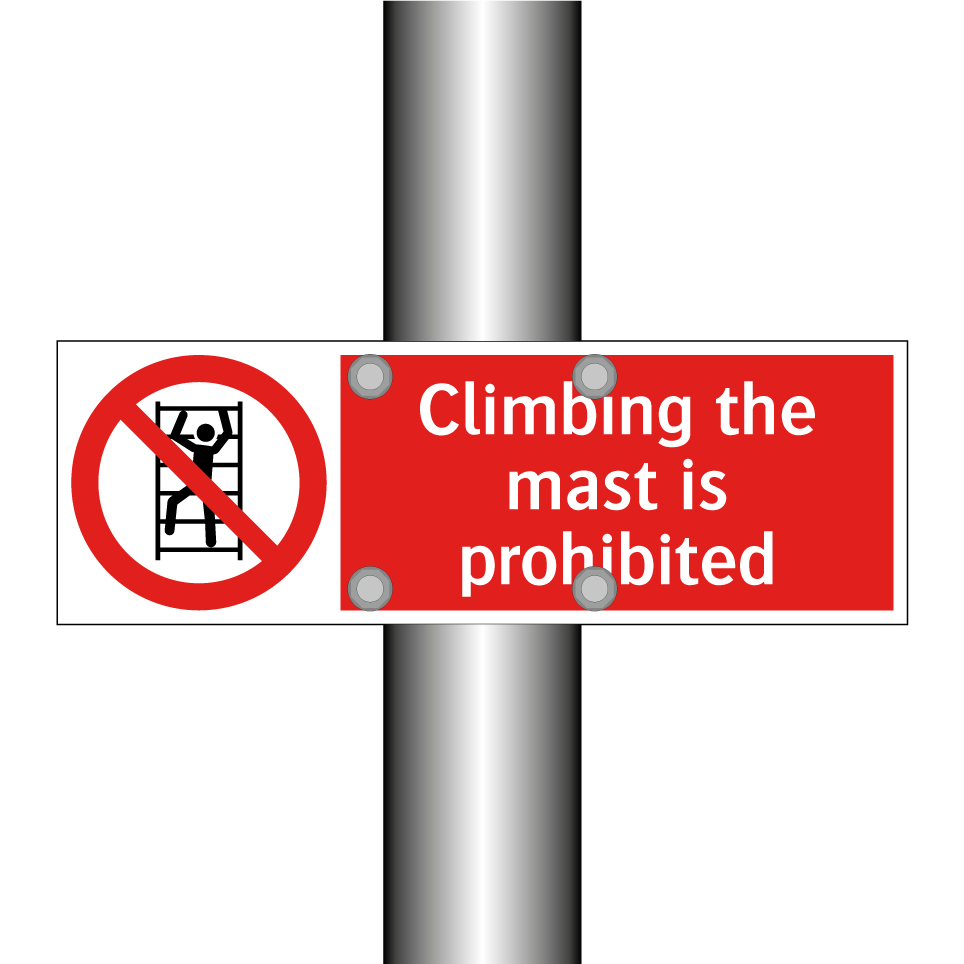 Climbing the mast is prohibited