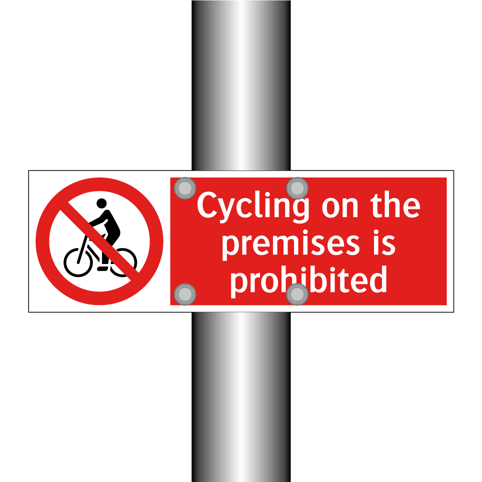 Cycling on the premises is prohibited