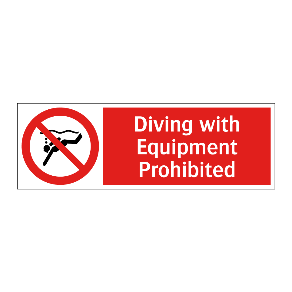 Diving with Equipment Prohibited