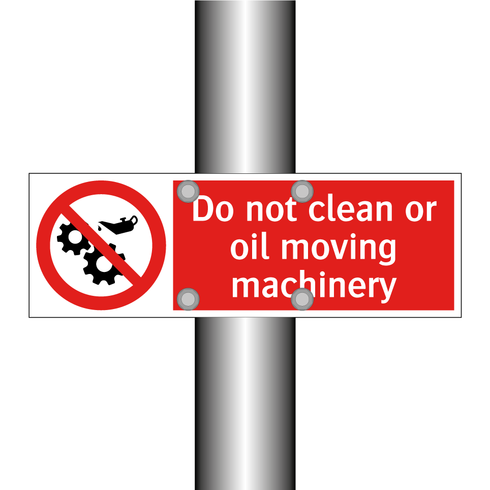 Do not clean or oil moving machinery