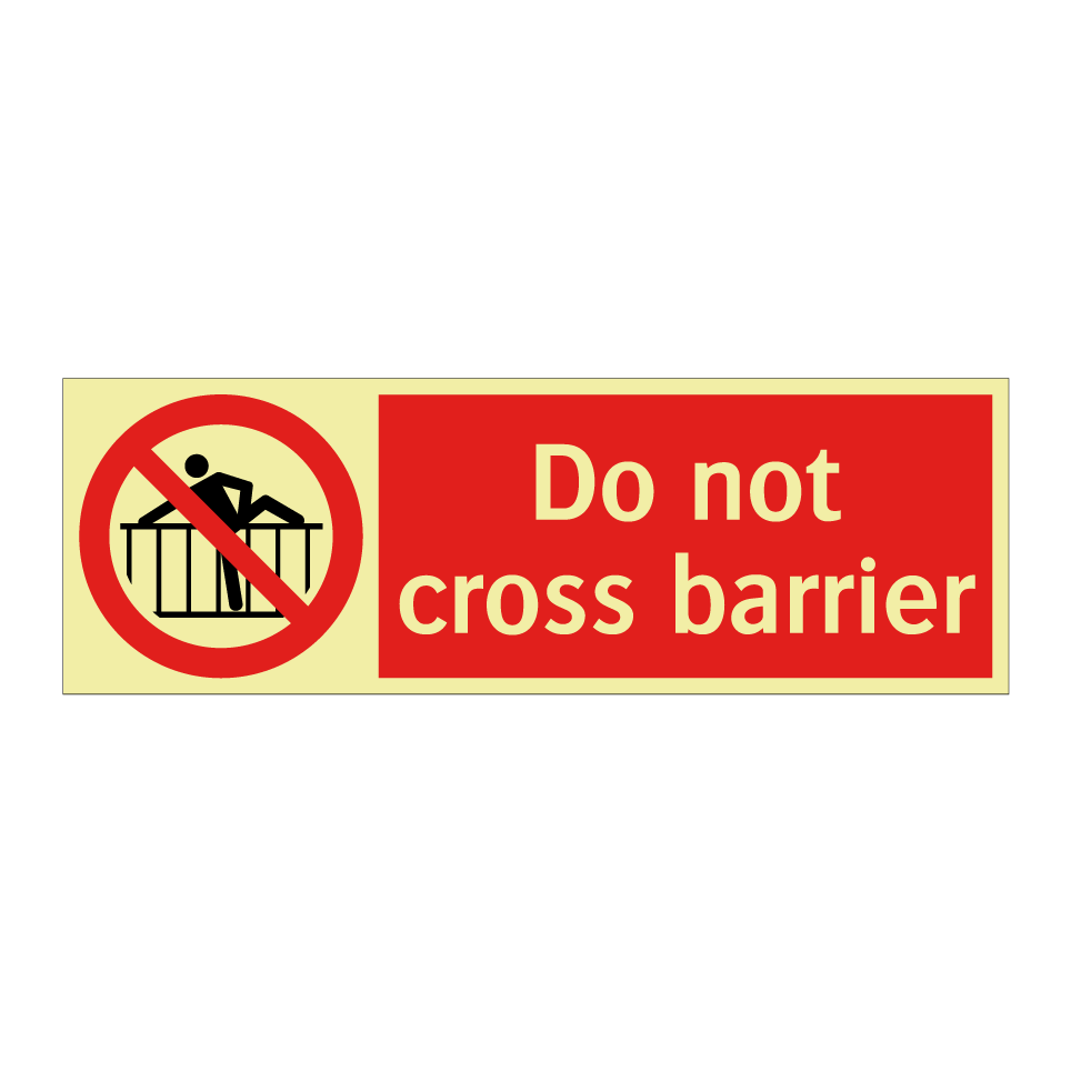 Do not cross barrier