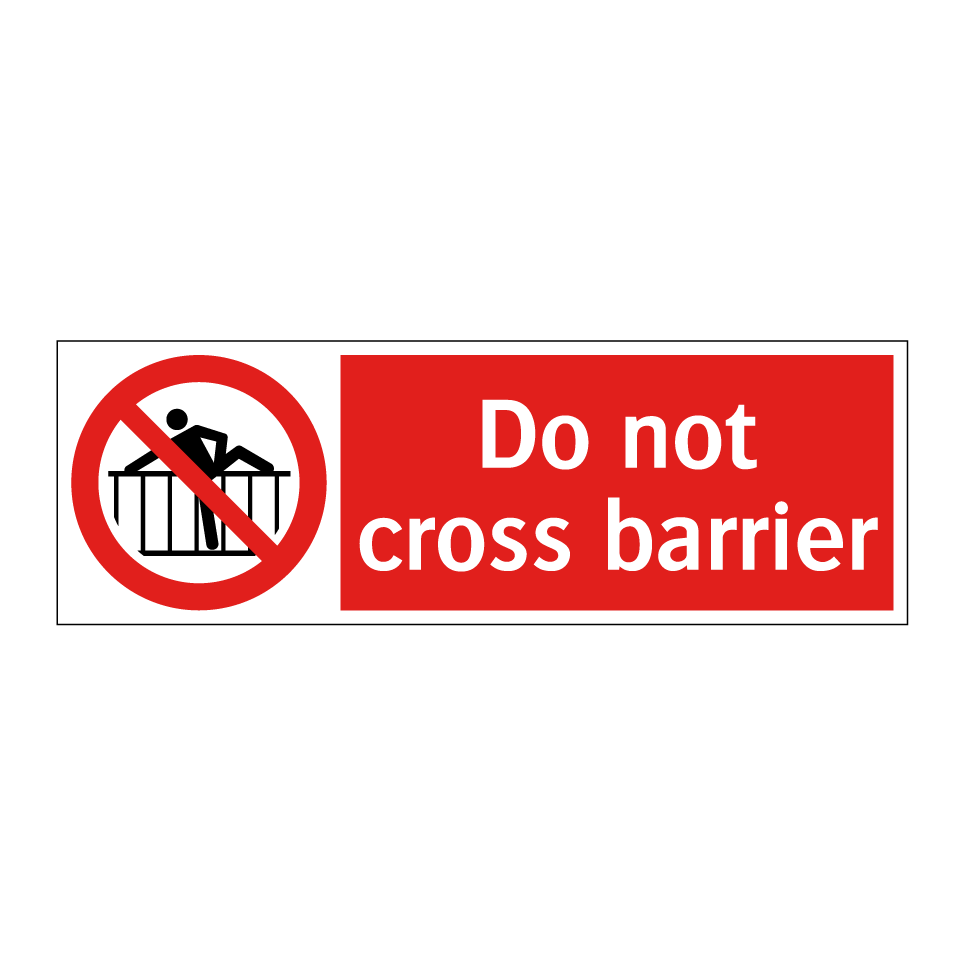 Do not cross barrier