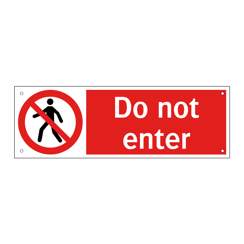 Do not enter