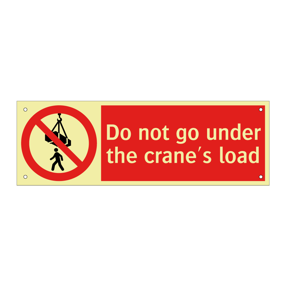 Do not go under the crane's load