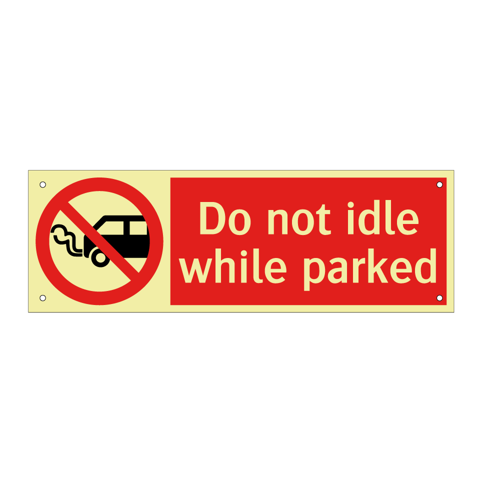 Do not idle while parked