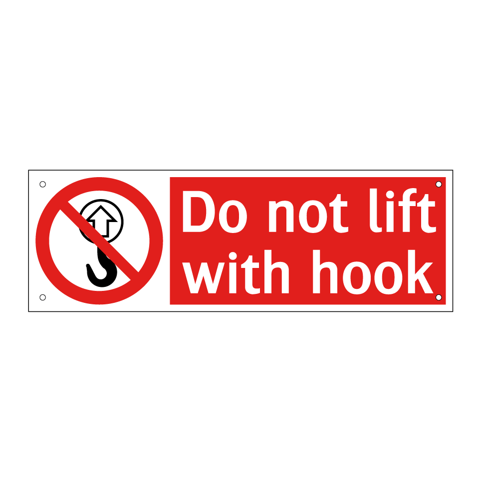 Do not lift with hook