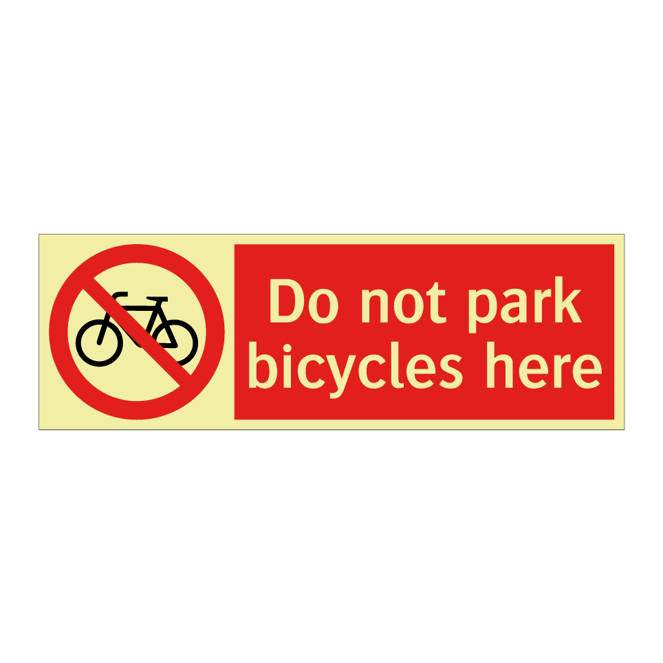Do not park bicycles here