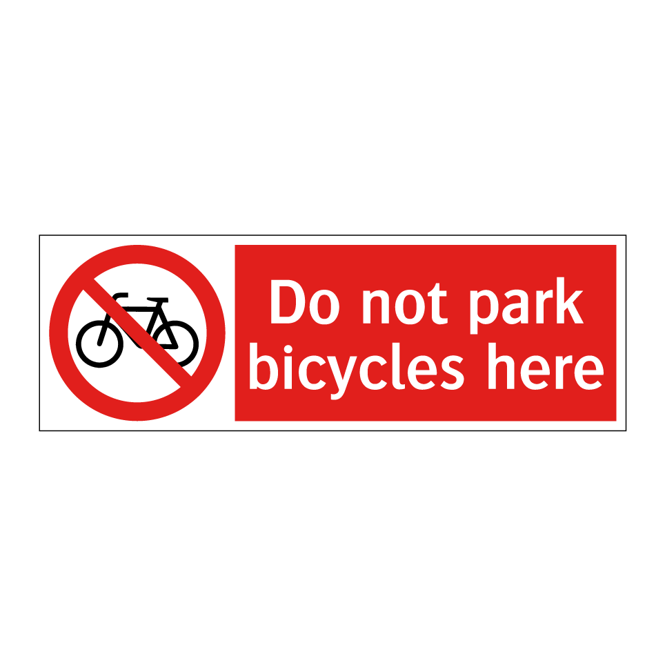 Do not park bicycles here