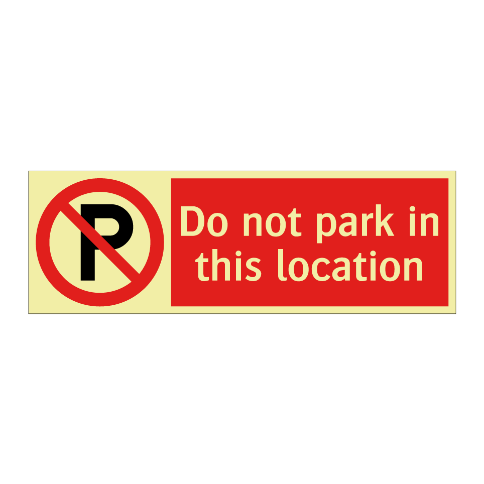Do not park in this location