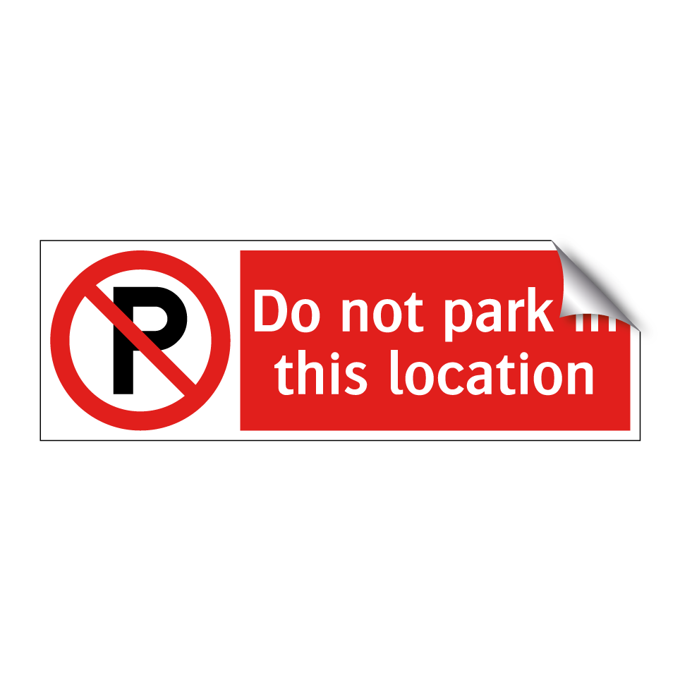 Do not park in this location