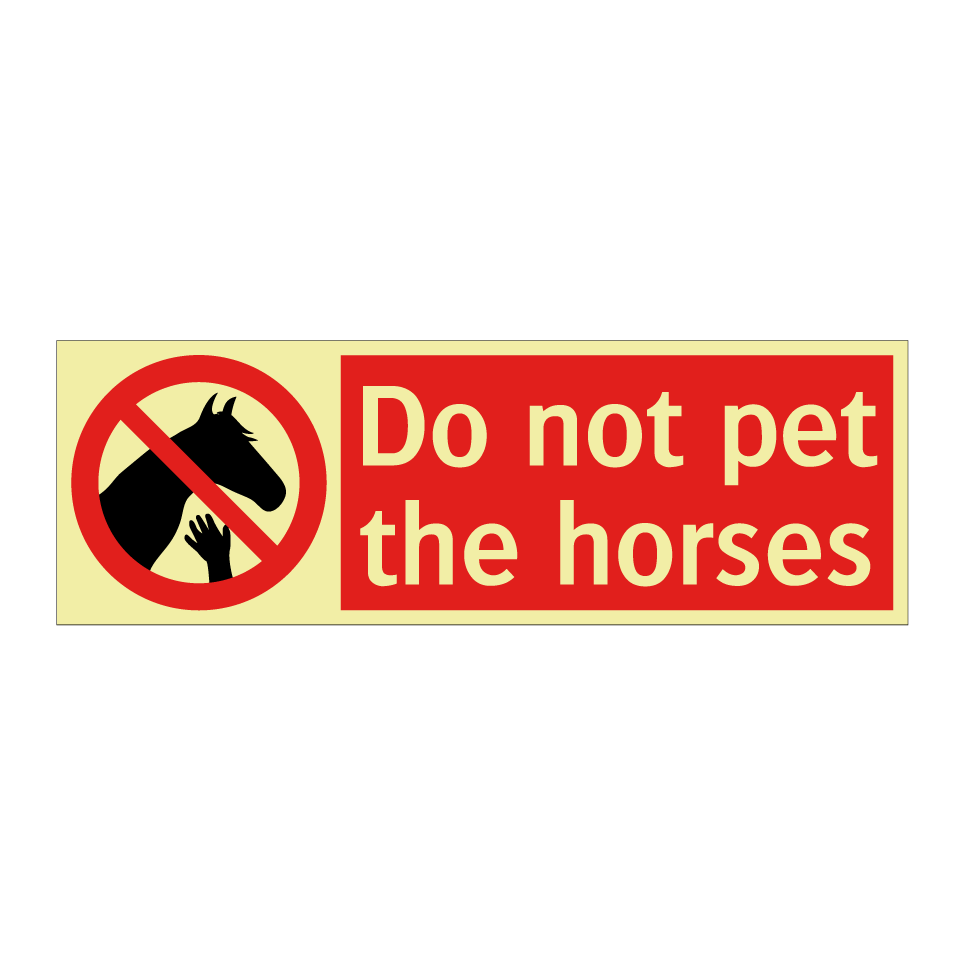 Do not pet the horses