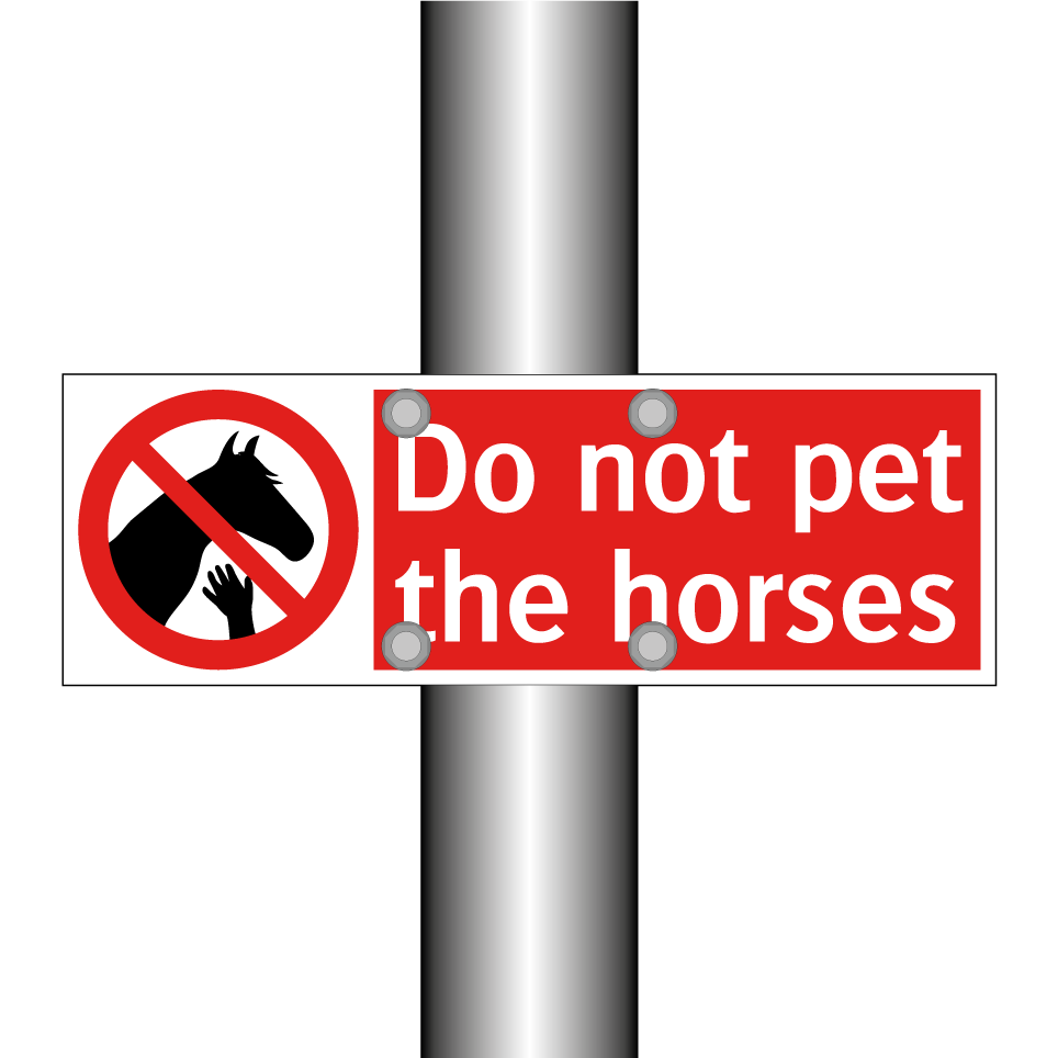Do not pet the horses