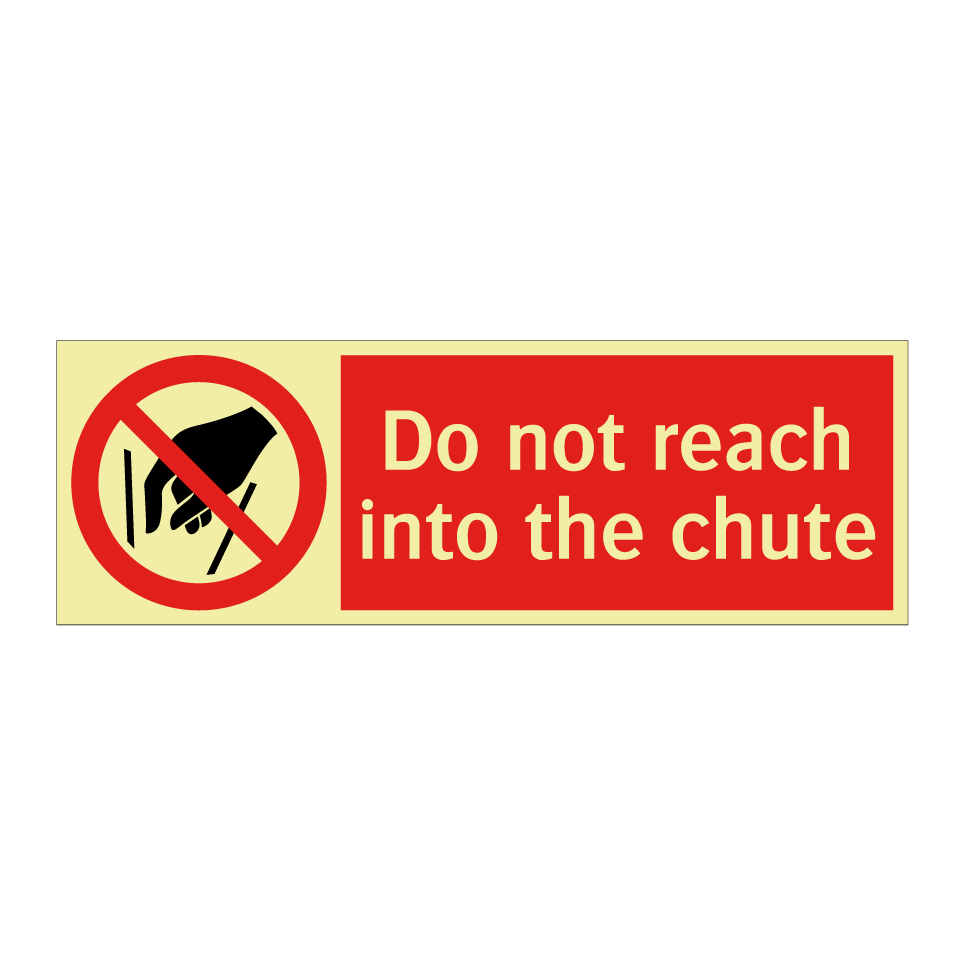 Do not reach into the chute