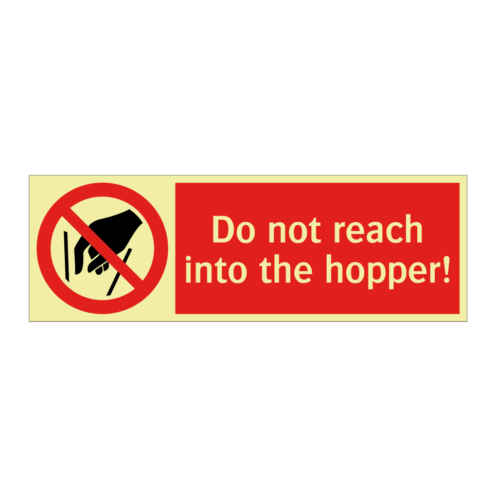 Do not reach into the hopper!