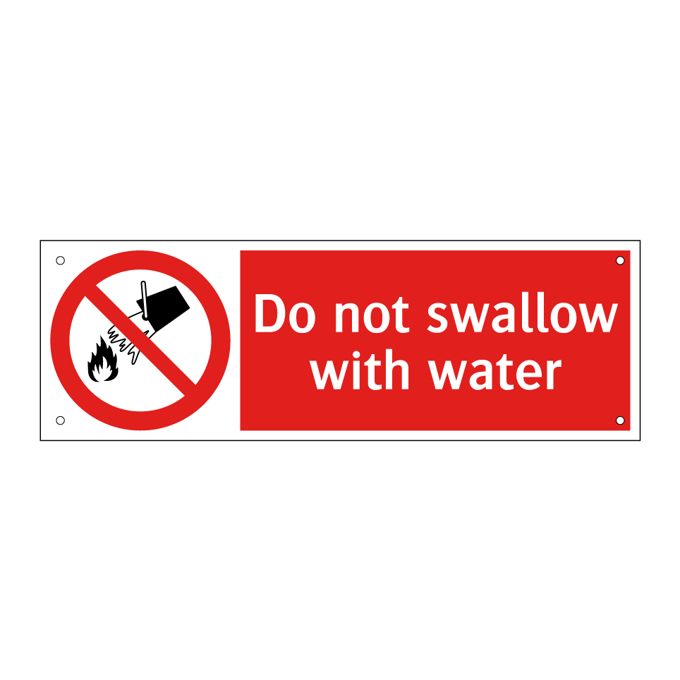 Do not swallow with water