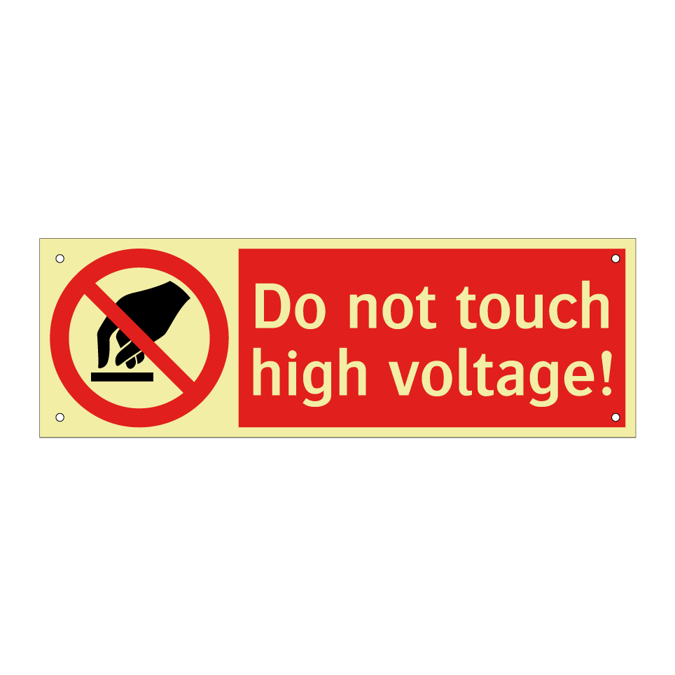 Do not touch high voltage!