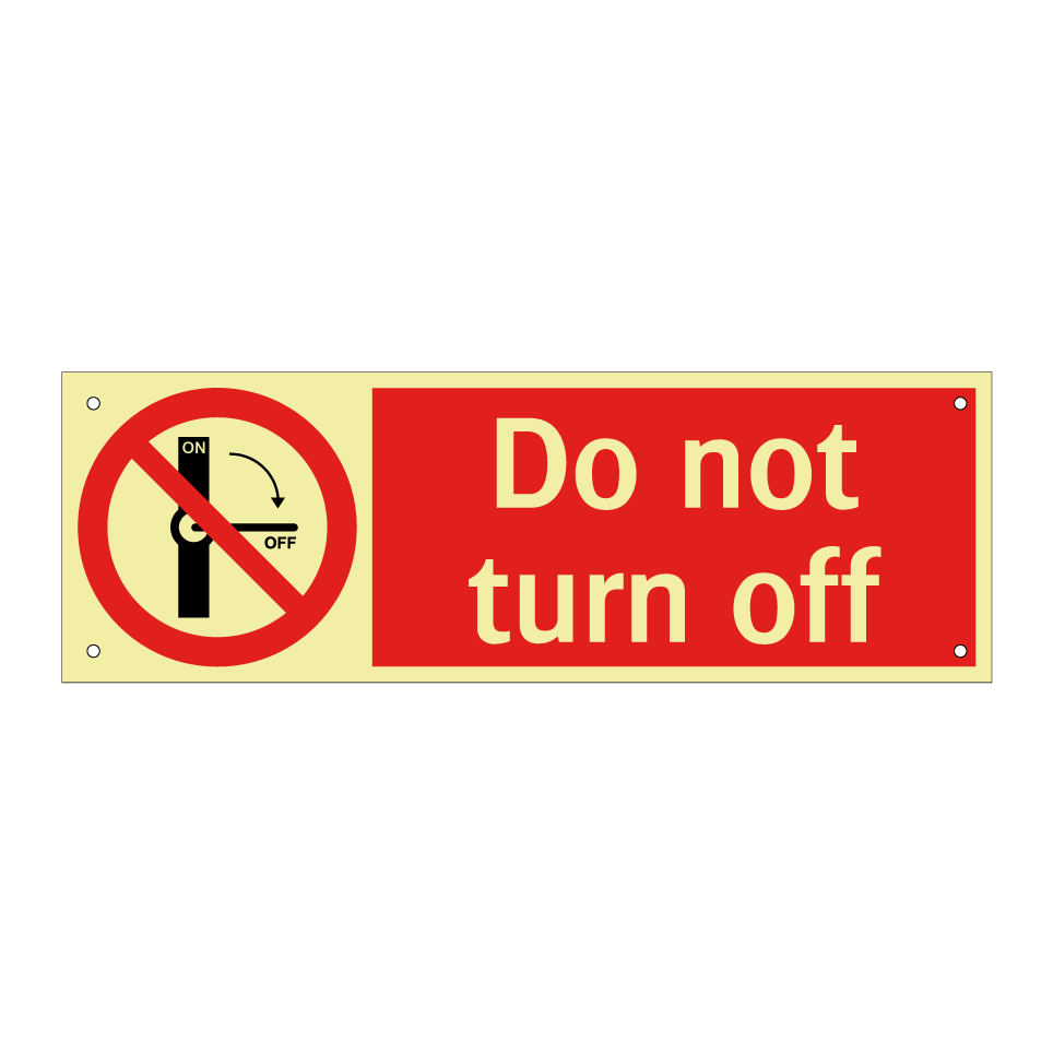 Do not turn off