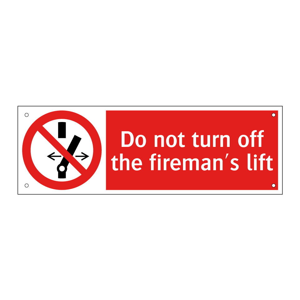 Do not turn off the fireman's lift