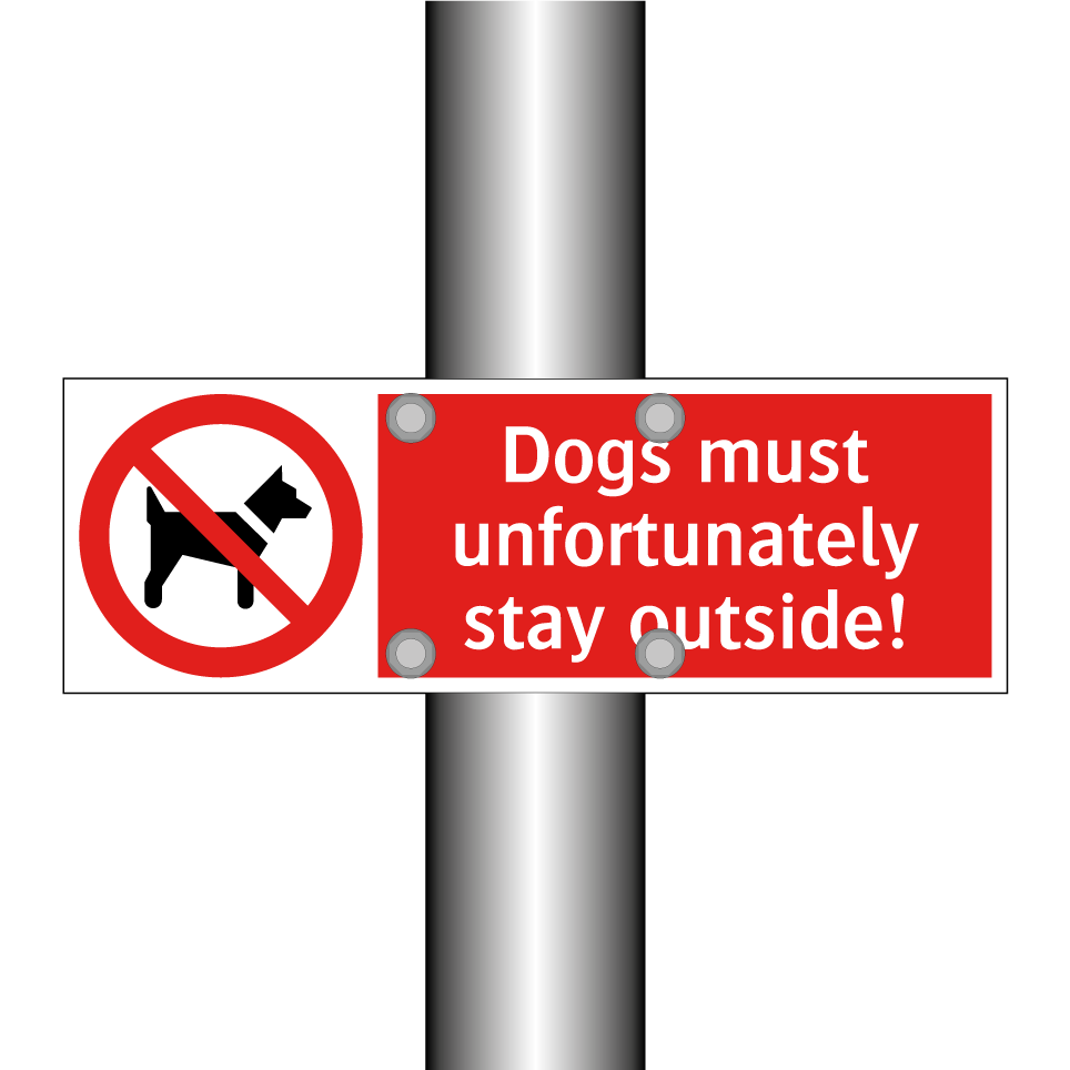 Dogs must unfortunately stay outside!