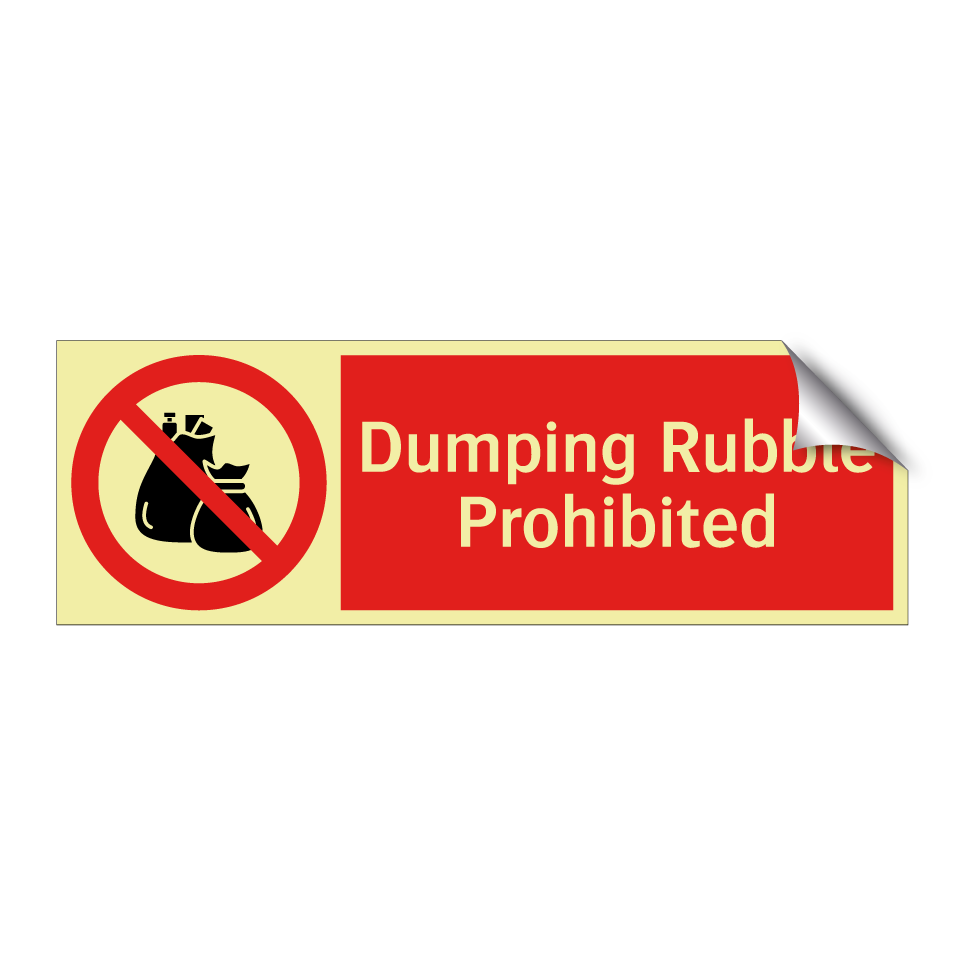 Dumping Rubble Prohibited